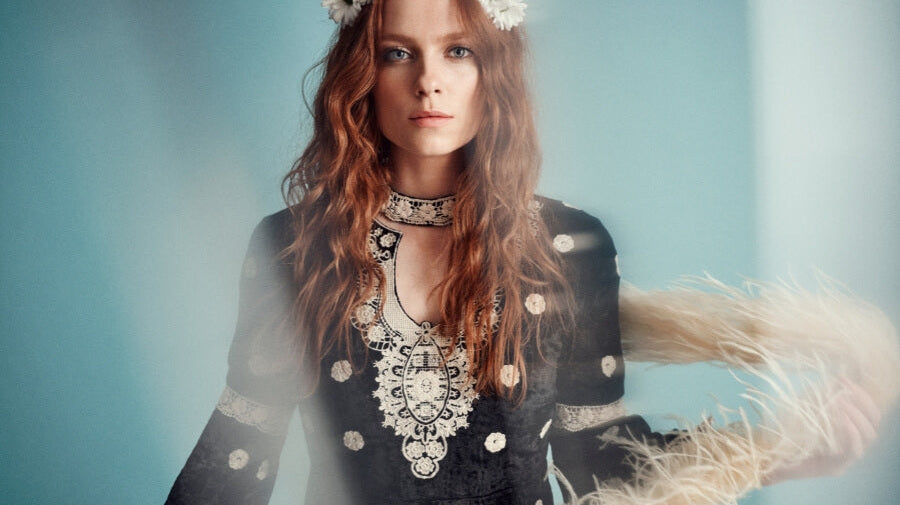 Blog post sharing the making of our velvet Nightshade Mini Dress from the Pamela Des Barres Collaboration collection by The Hippie Shake