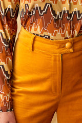 Moonage Daydream Orange Velvet Trousers