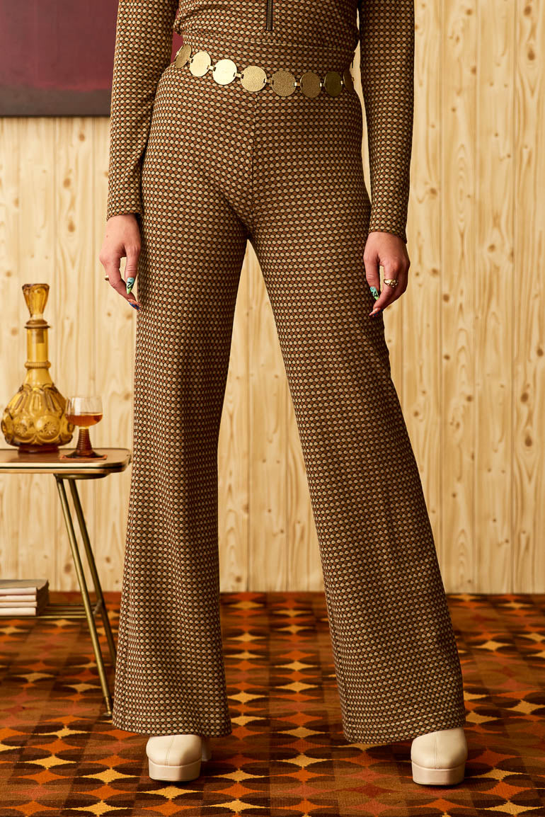 brown slinky flares