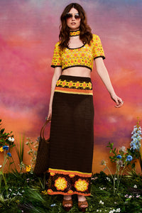 Sunny Sunday Daisy Crochet Skirt