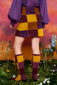 Janis Corduroy Patchwork Skirt