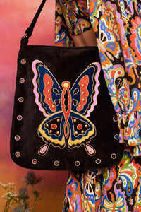 Sugar Mountain Velvet Butterfly Bag