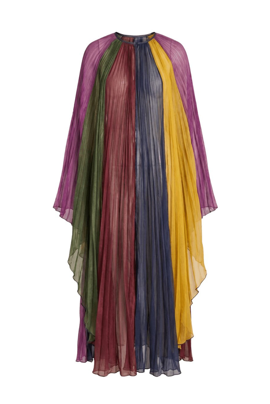 Ghost image of 70s style rainbow Into the Night festival cape by The Hippie Shake