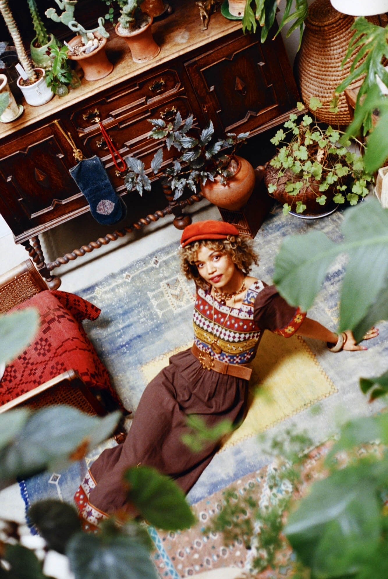 Magic Carpet Ride collection featuring 70s brown maxi dress by The Hippie Shake