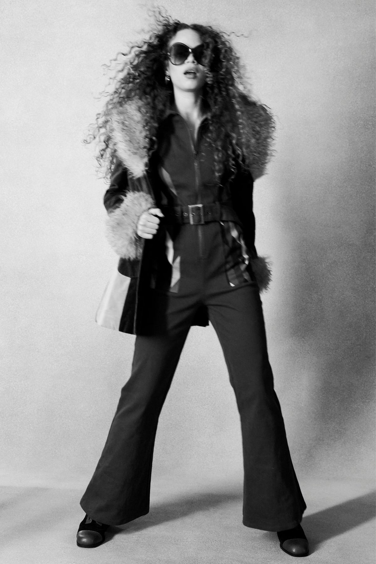 Underground Collection featuring 70s collared jumpsuit by The Hippie Shake