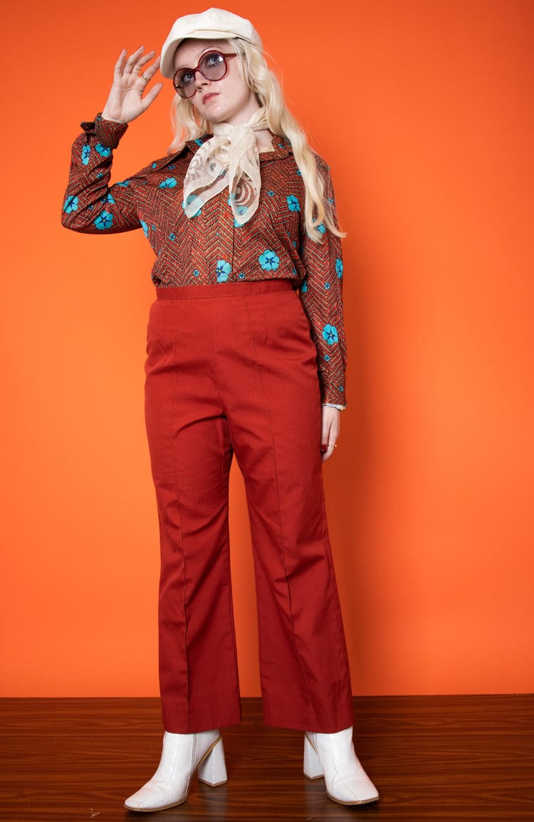 trussel Lionel Green Street Pol Vintage 70s Red Wide Leg Trousers – The Hippie Shake
