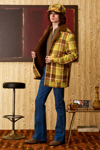 Candidate Teddy Green Check Coat