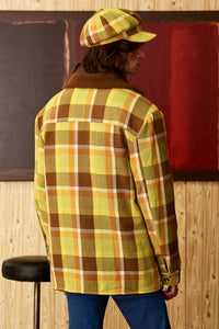 Laura Lee Green Check Baker Hat
