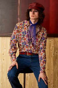 Spotlight Cream Floral Disco Shirt