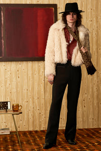 Lady Stardust Cream Shaggy Jacket