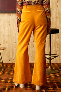 Moonage Daydream Orange Velvet Trousers