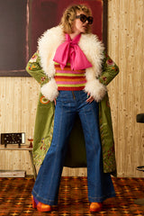 Kooks Striped Crochet Vest