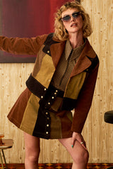 Golden Years Corduroy Patchwork Skirt