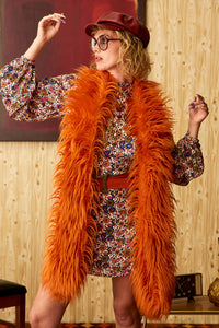 Gimme Some Lovin Orange Faux Fur Scarf