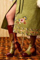 Midnight to Daylight Patchwork Platform Boot
