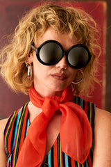 Sweet Lady Red Sheer Scarf