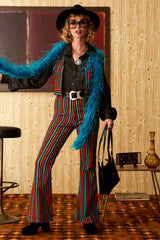 Miss Demeanor Glam Striped Zip Flares