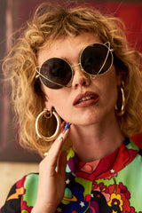Planet Queen Black Sunglasses