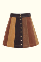 Golden Years Corduroy Patchwork Skirt