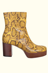 Set Me Free Yellow Snake Platform Boot