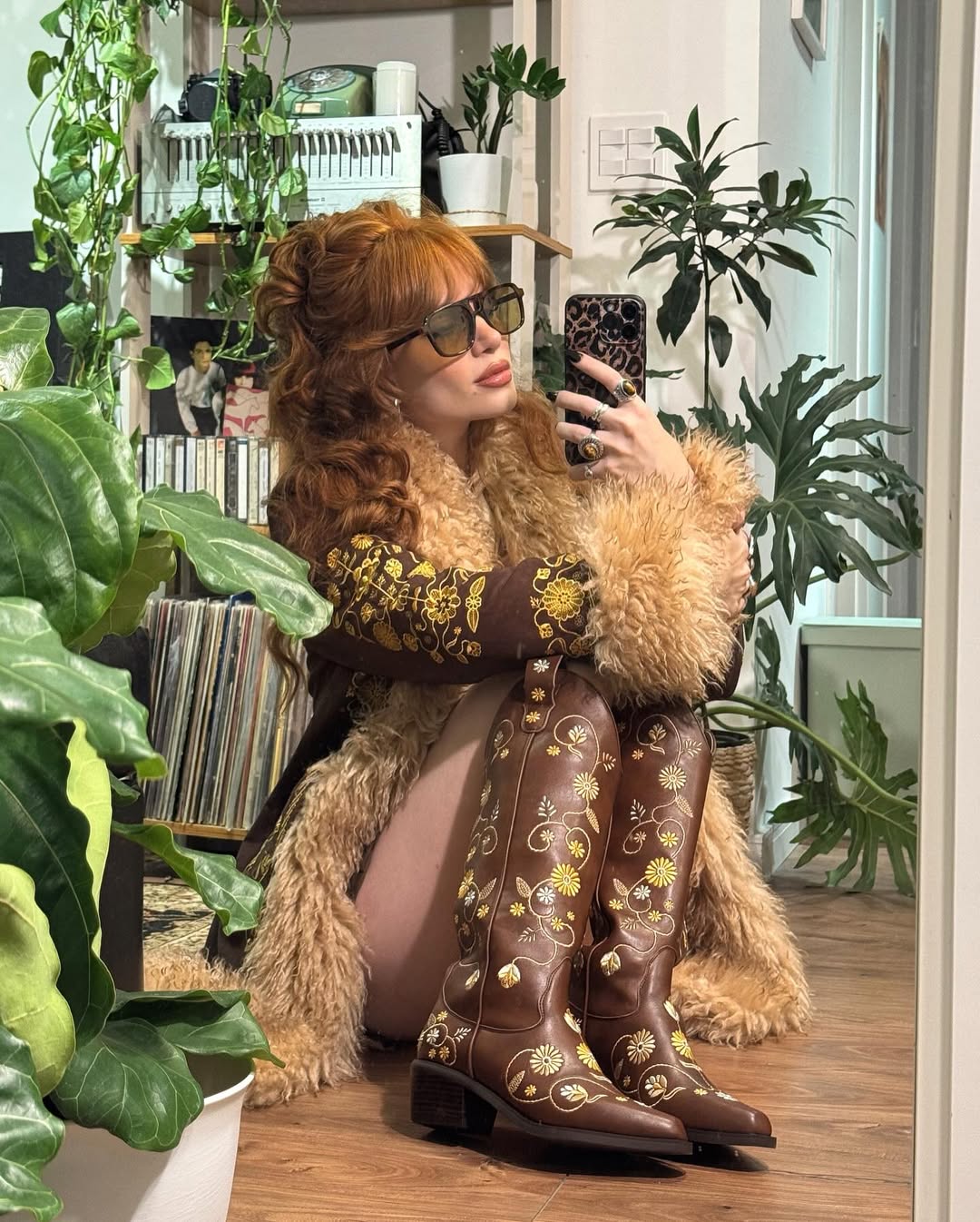 UGC of @sumarina.art wearing The Hippie Shake Western embroidered boots