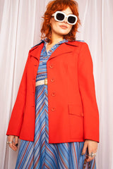 Vintage 1970s Red Blazer