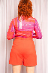 Vintage 1970s Red High Waisted Shorts