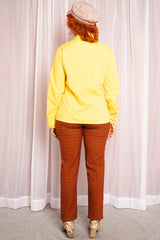 Vintage 1970s Yellow Dagger Collar Shirt