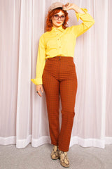 Vintage 1970s Yellow Dagger Collar Shirt