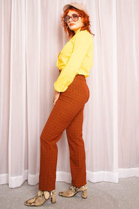 Vintage 1970s Yellow Dagger Collar Shirt