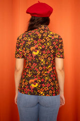 Vintage 1970s Short Sleeve Pattern Shirt