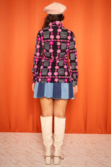 Vintage 1970s Long Sleeve Floral Blouse