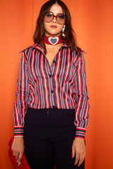 Vintage 1970s Navy Wool Wide Leg Trousers