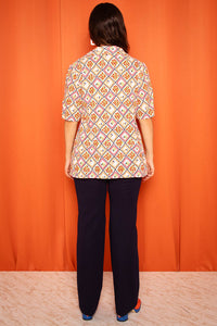 Vintage 1970s Short Sleeve Patterned Shirt