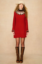 Underground Collection featuring 70s red long sleeve mini dress by The Hippie Shake