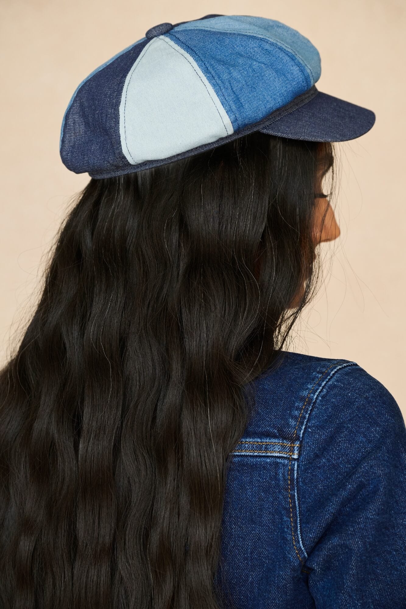 Denim Collection featuring denim baker hat by The Hippie Shake - back view