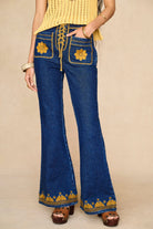 Denim Collection featuring 70s denim flares by The Hippie Shake - close up