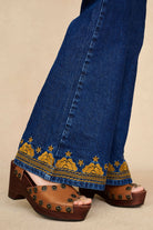 Denim Collection featuring 70s denim flares by The Hippie Shake - close up