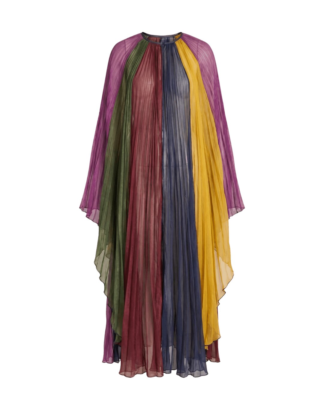 Ghost image of 70s style rainbow Into the Night festival cape by The Hippie Shake