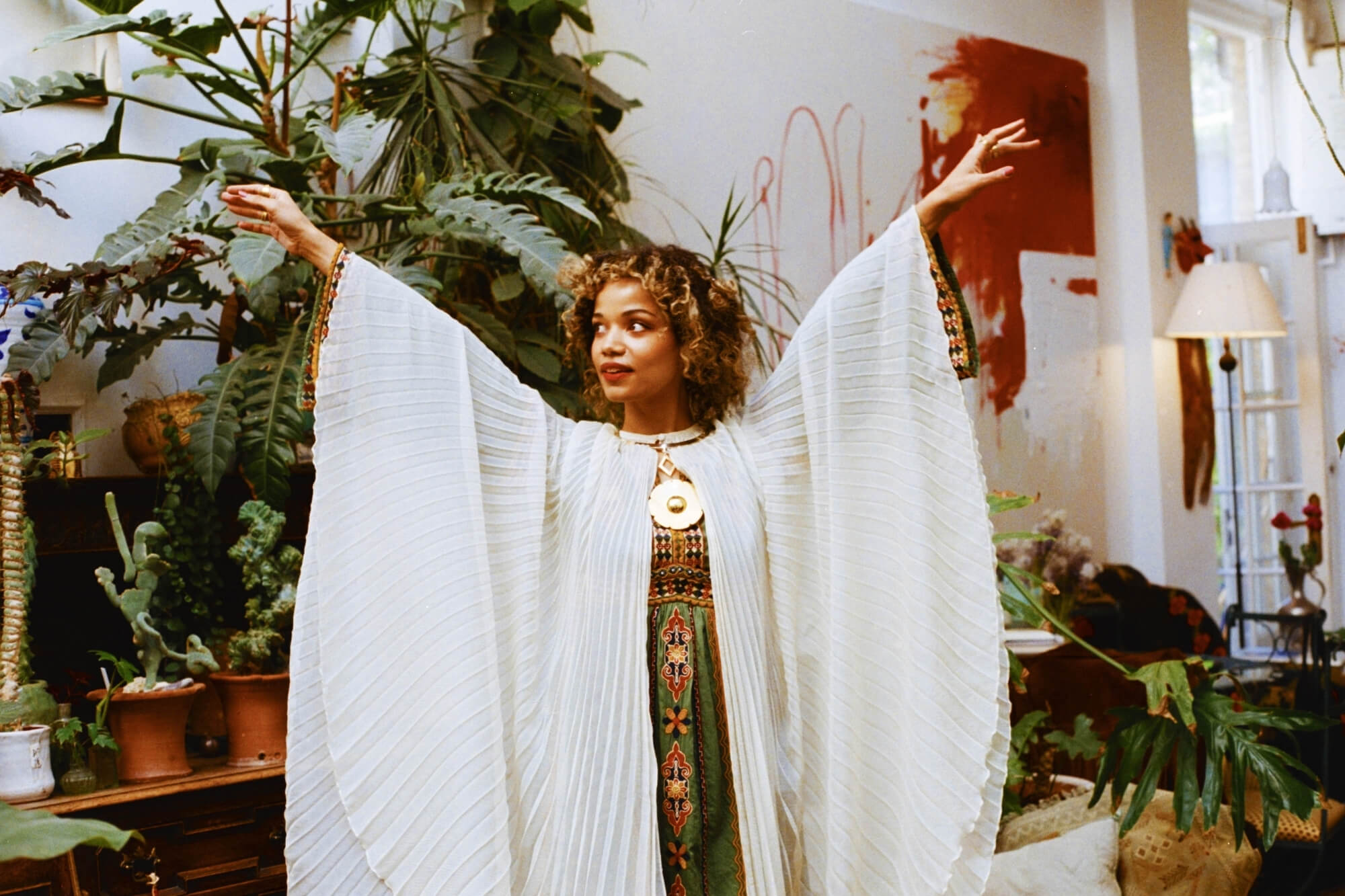 Magic Carpet Ride collection featuring 70s cream cape by The Hippie Shake