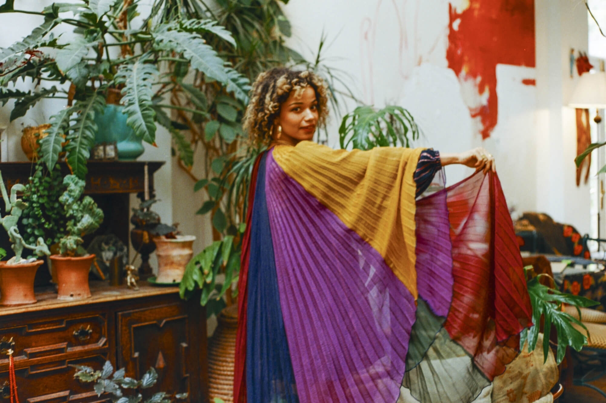 Magic Carpet Ride collection featuring 70s rainbow cape by The Hippie Shake
