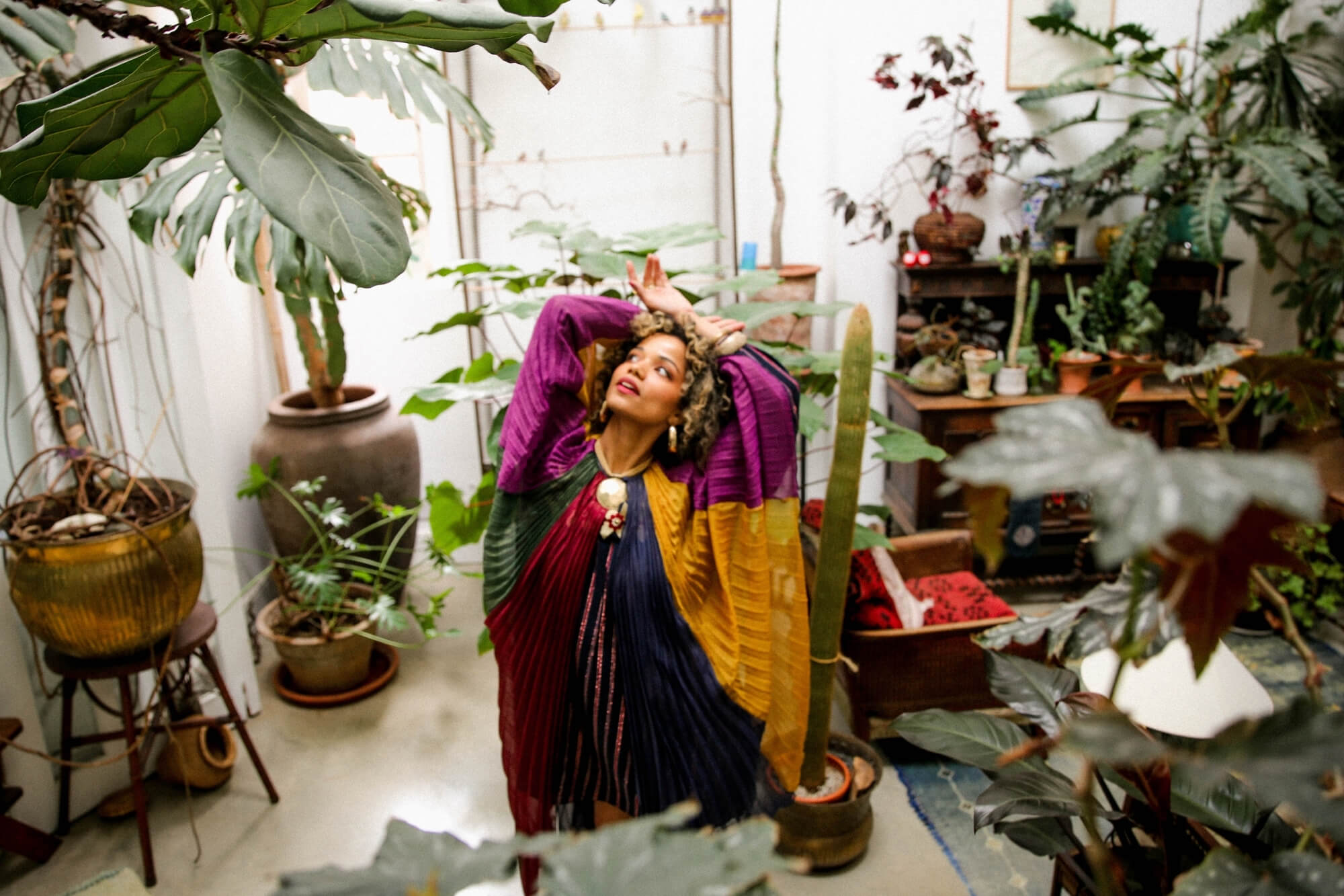 Magic Carpet Ride collection featuring 70s rainbow cape by The Hippie Shake