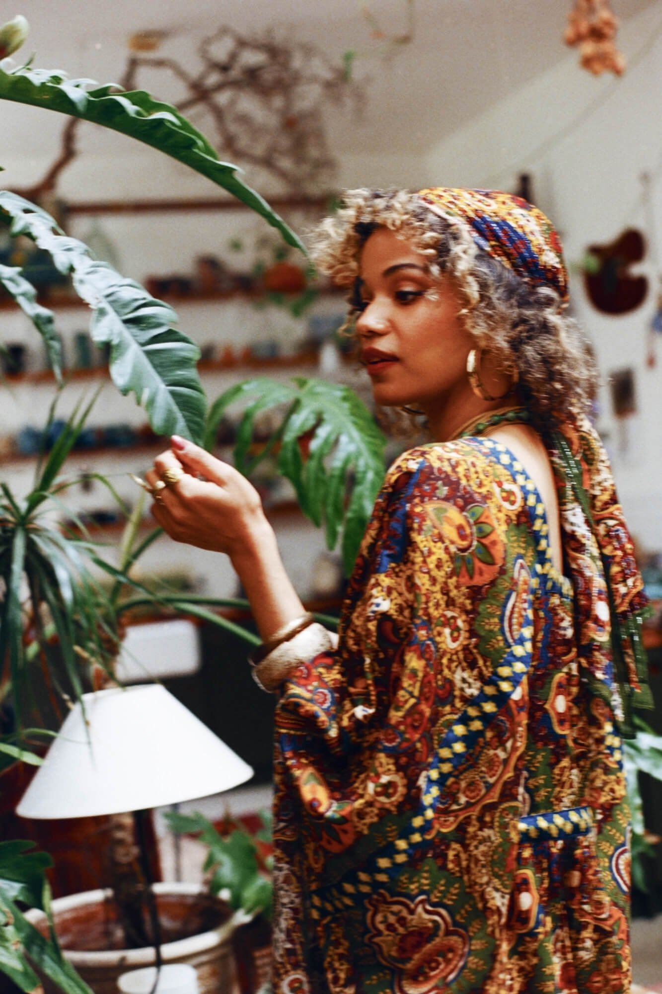Magic Carpet Ride collection featuring 70s printed kaftan dress by The Hippie Shake