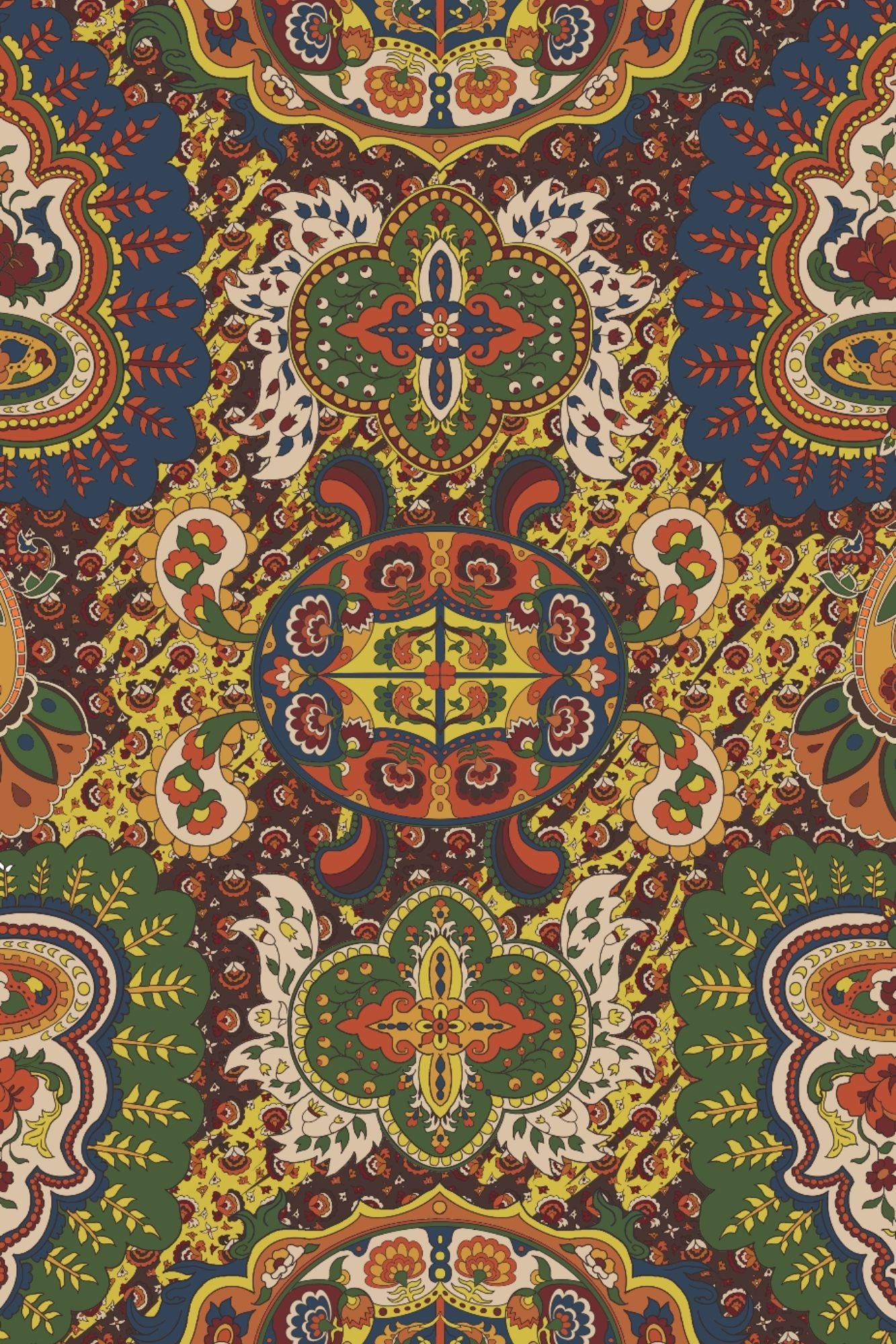 Tapestry print design used in Magic Carpet Ride by The Hippie Shake