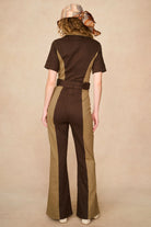 Underground Collection featuring 70s brown collared jumpsuit by The Hippie Shake