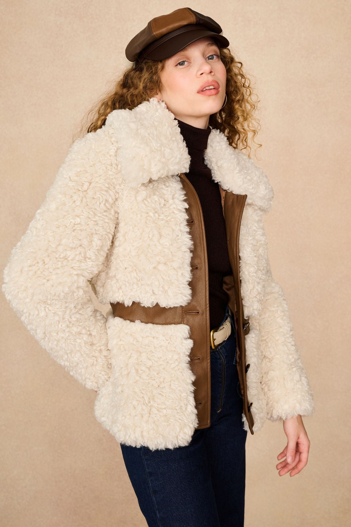 Underground Collection featuring 70s shaggy cream jacket by The Hippie Shake