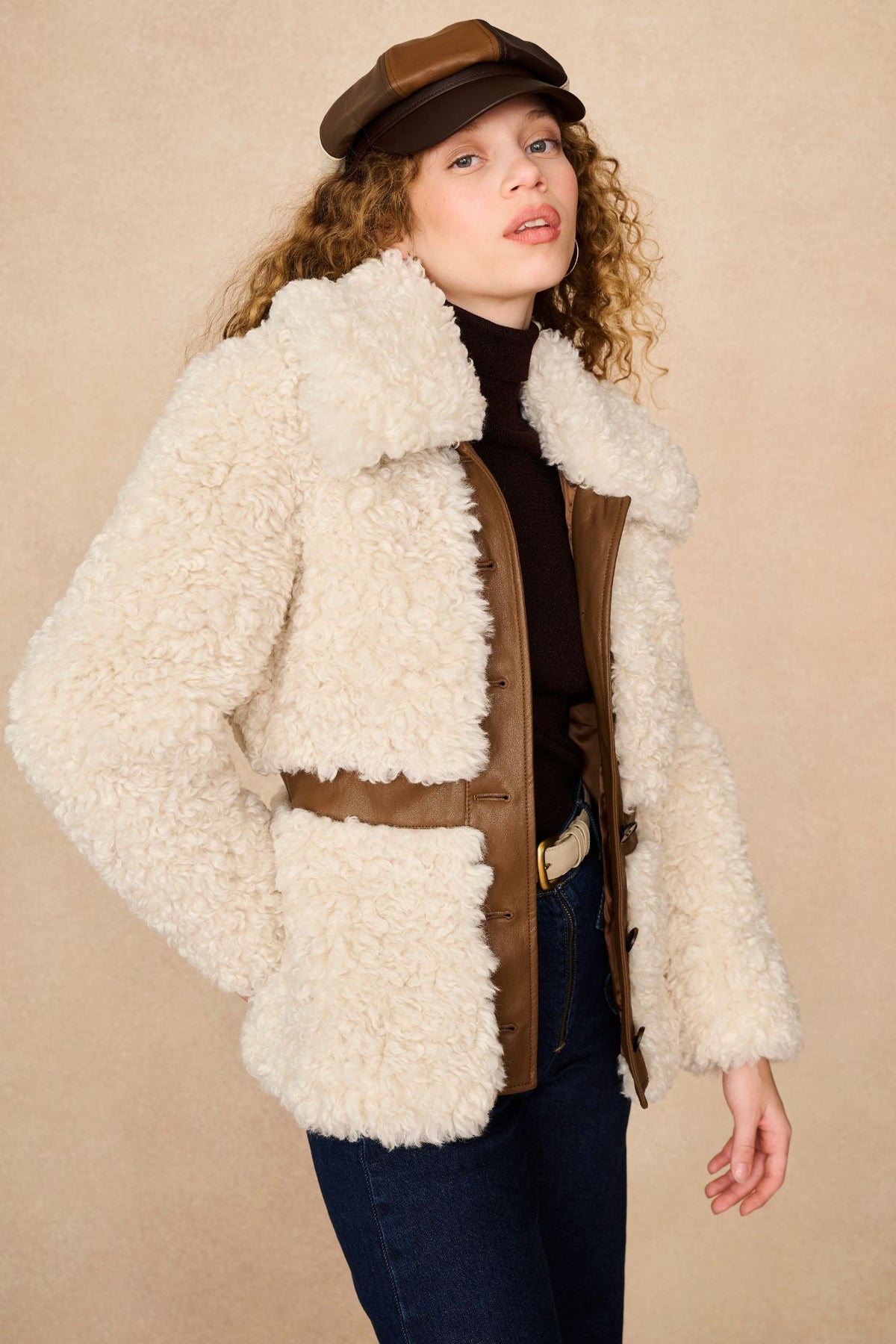 Underground Collection featuring 70s shaggy cream jacket by The Hippie Shake