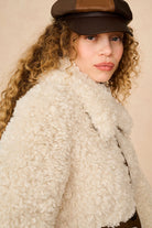 Underground Collection featuring 70s shaggy cream jacket by The Hippie Shake - close up