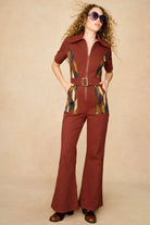 Underground Collection featuring 70s collared jumpsuit by The Hippie Shake