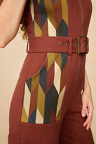 Underground Collection featuring 70s collared jumpsuit by The Hippie Shake - details